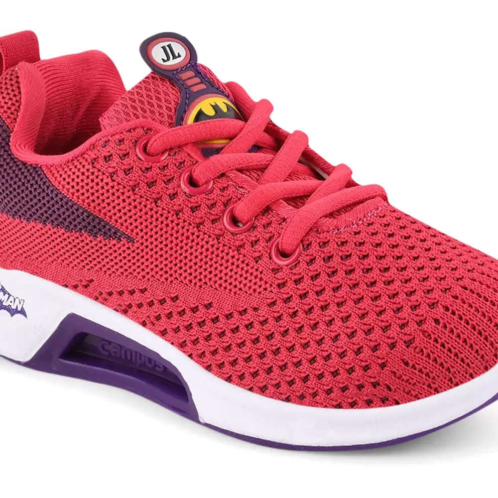 Batman Lace Running Shoes For Boys & Girls (Red) - Image 4