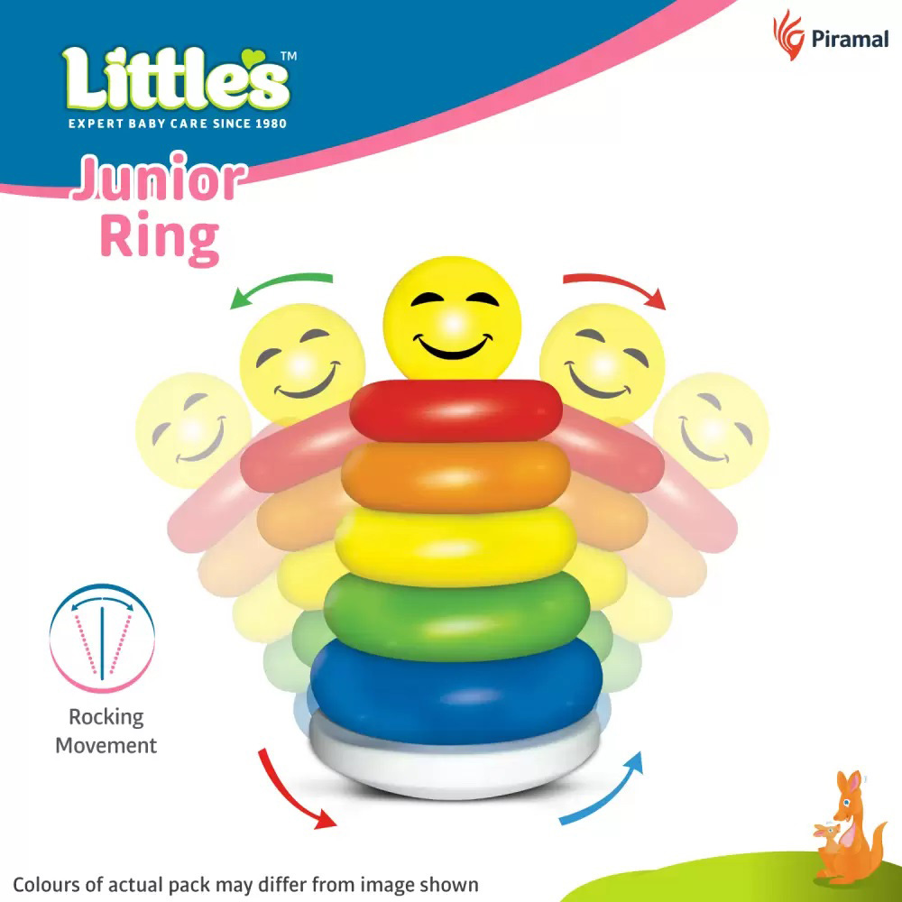 Wiggly Toys Junior Smiley Stacking Colorful Rings - Image 4