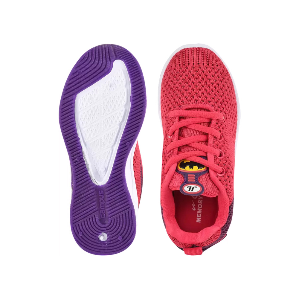 Batman Lace Running Shoes For Boys & Girls (Red) - Image 5