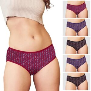 Kalyani 11000 Women Cotton Low Waist Printed Panties (Briefs) | Pack of 6